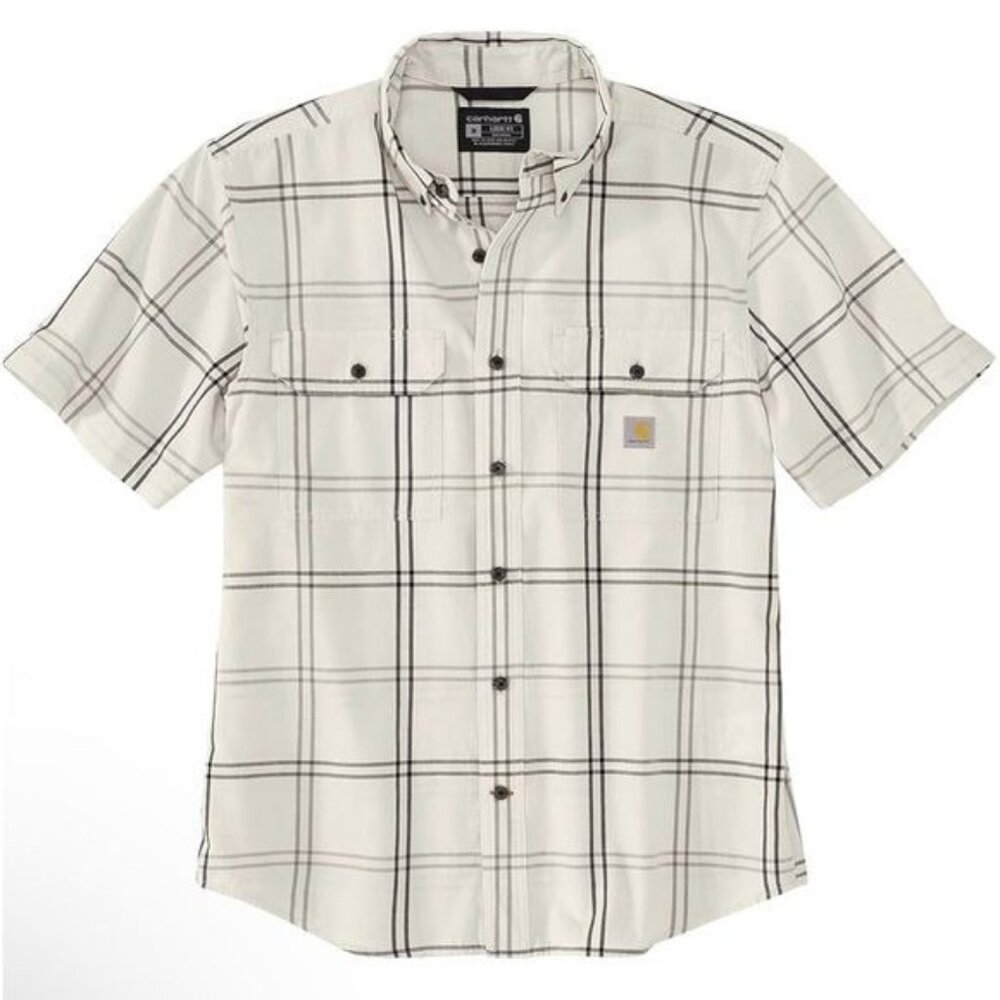 Carhartt Men's‎ Loose Fit Midweight Short-Sleeve Plaid Shirt Size M
